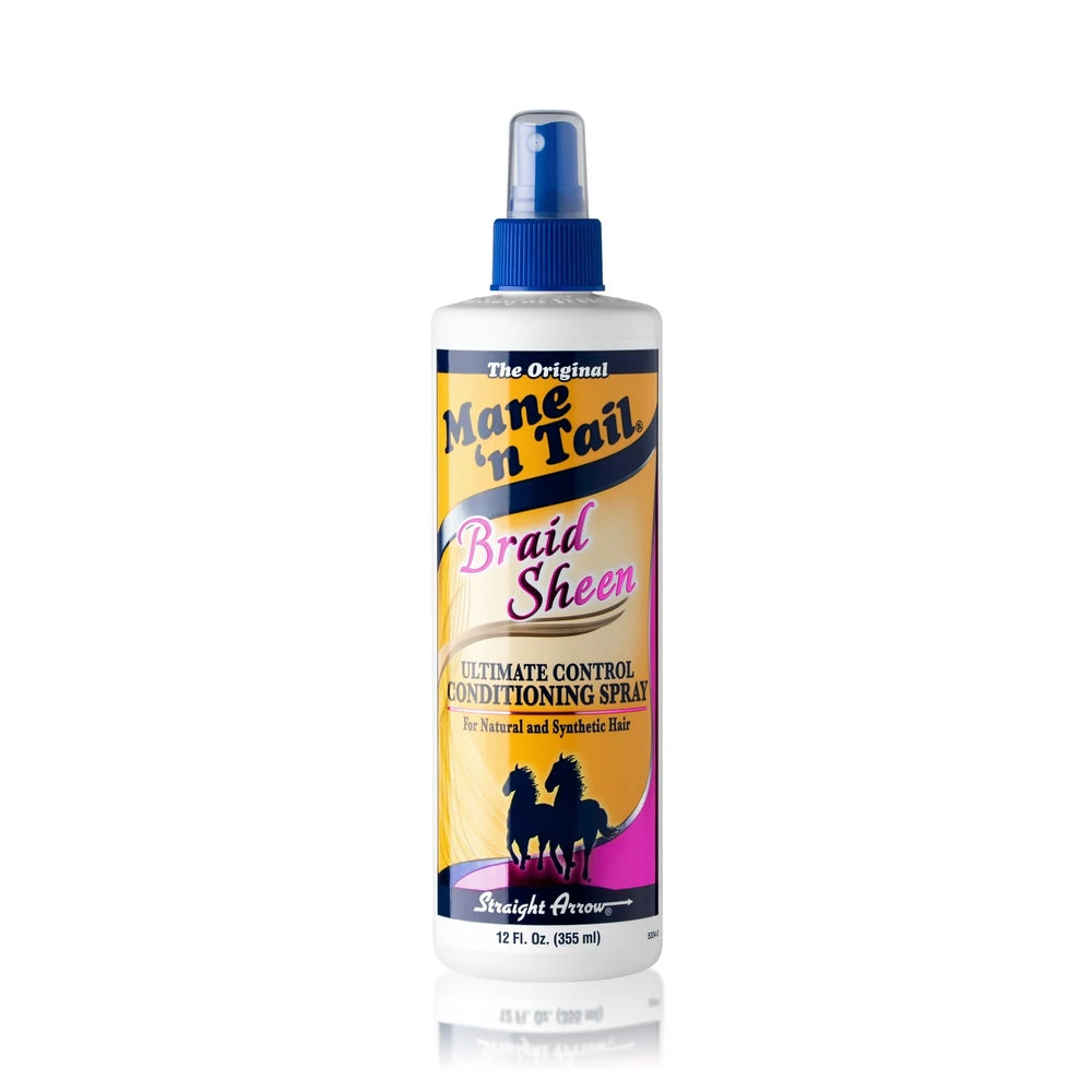 Mane n Tail: Braid Sheen Spray A Natural Herb Conditioning Moisturizer for Con 12 Oz (Pack of 6)