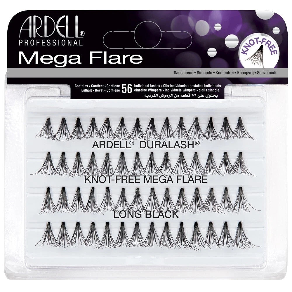 Ardell Knot-Free Mega Flare Lashes - Long Black (Pack of 72)