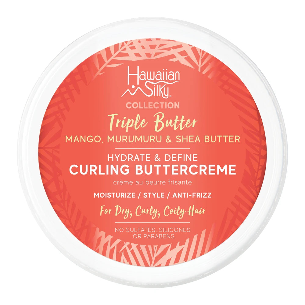 Hawaiian Silky - Triple Butter Hydrate Define Curling Butter Creme 16 Oz (Pack of 6)