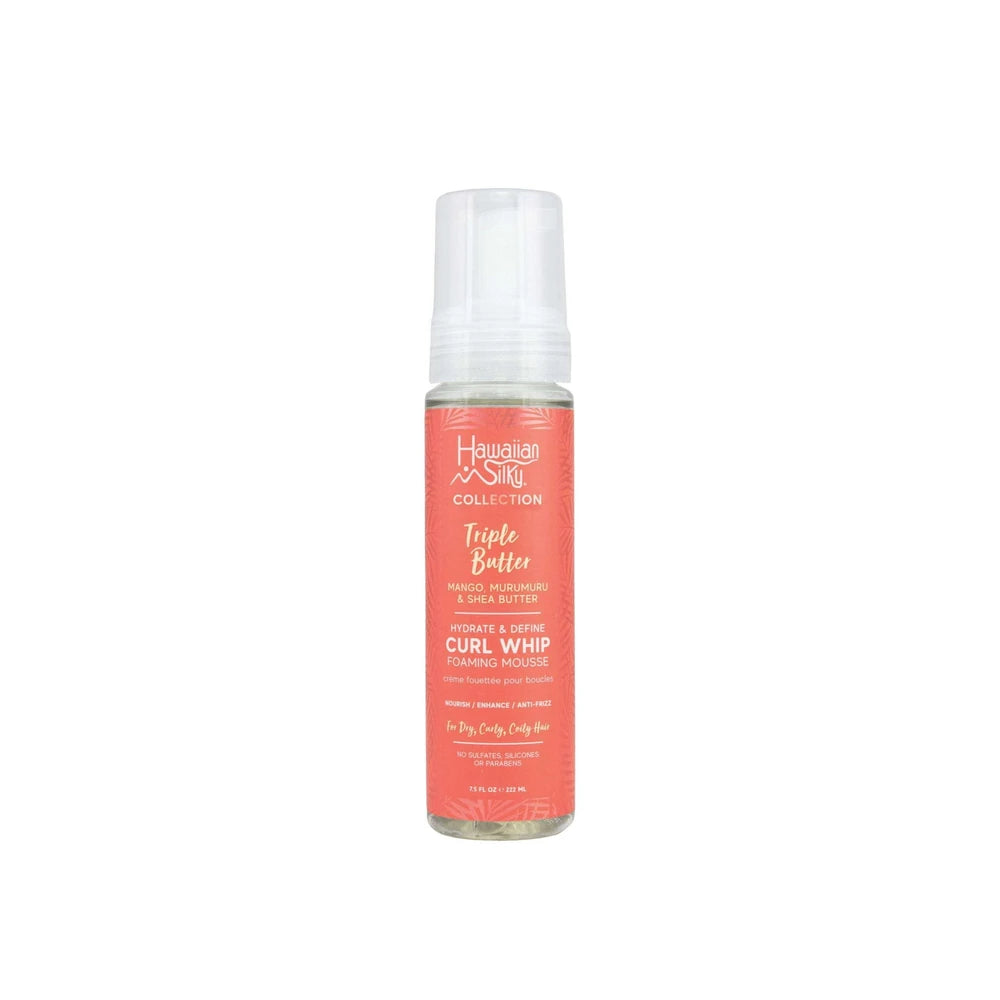 Hawaiian Silky Triple Butter Hydrate And Define Curl Whip Foaming Mousse 7.5 oz (Pack of 6)