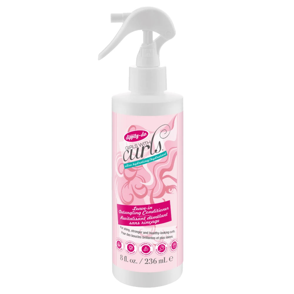 Dippity-do Girls with Curls Leave-in Detangling Conditioner 8 Fl. Oz (Pack of 6)
