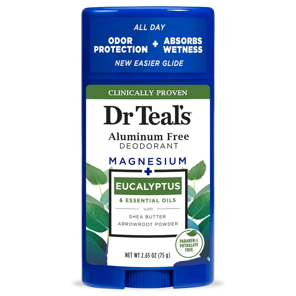 Dr Teal s Aluminum Free Deodorant Eucalyptus with Essential Oils 2.65 oz (Pack of 24)