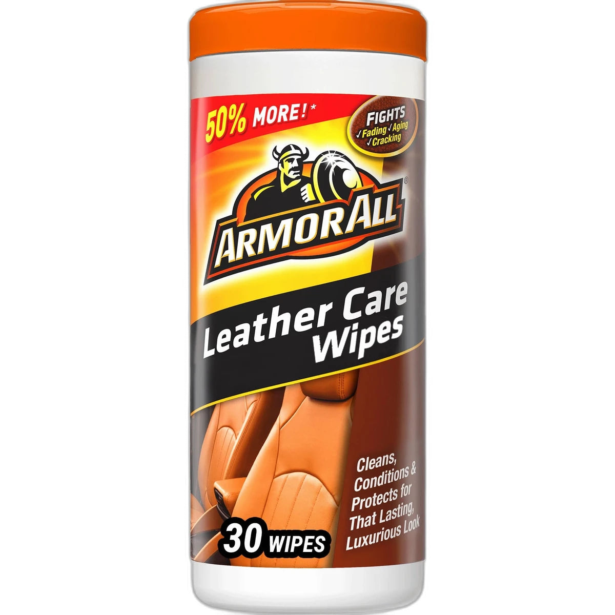 Armor All Leather Wipes Conditions And Protects For Luxurious Look 7.94 Oz(Pack of 6)