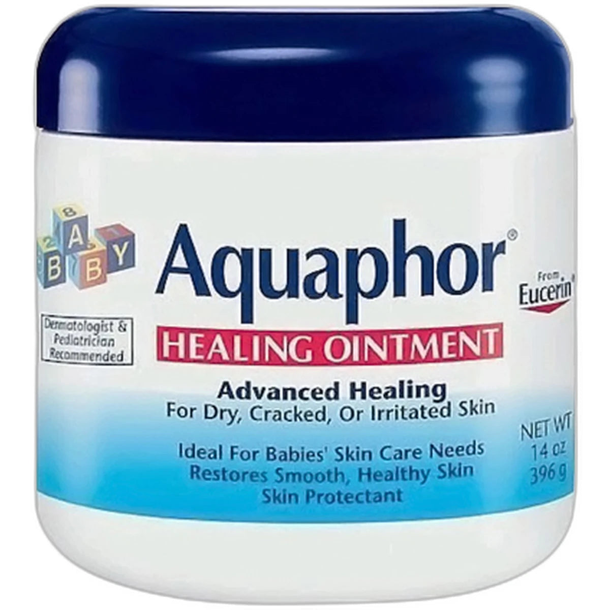 Aquaphor Baby Healing Ointment For Dry Or Cracked Skin Jar 14Oz (Pack of 12)