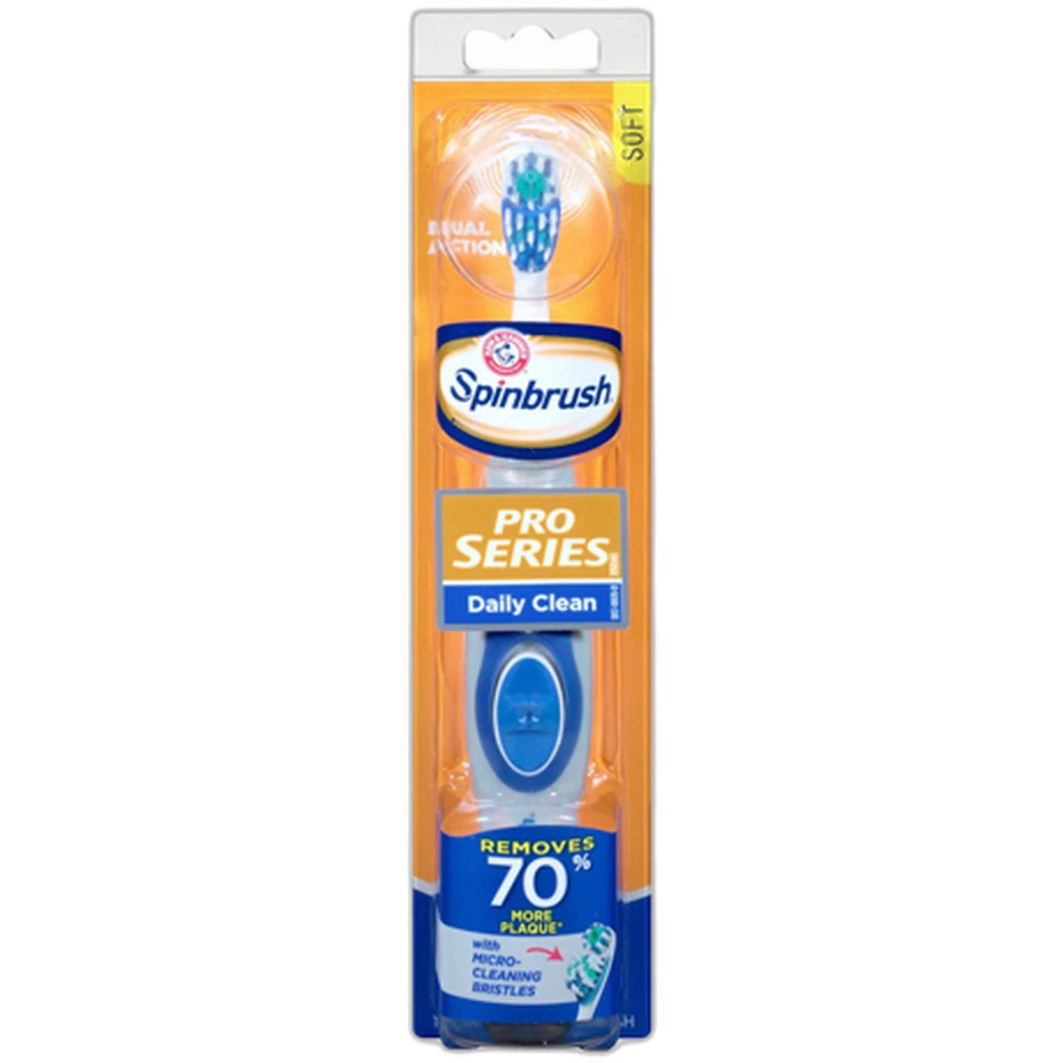 Arm & Hammer Spinbrush Pro Daily Clean Toothbrush With Micro cleaning Bristles 3.2Oz (Pack of 24)