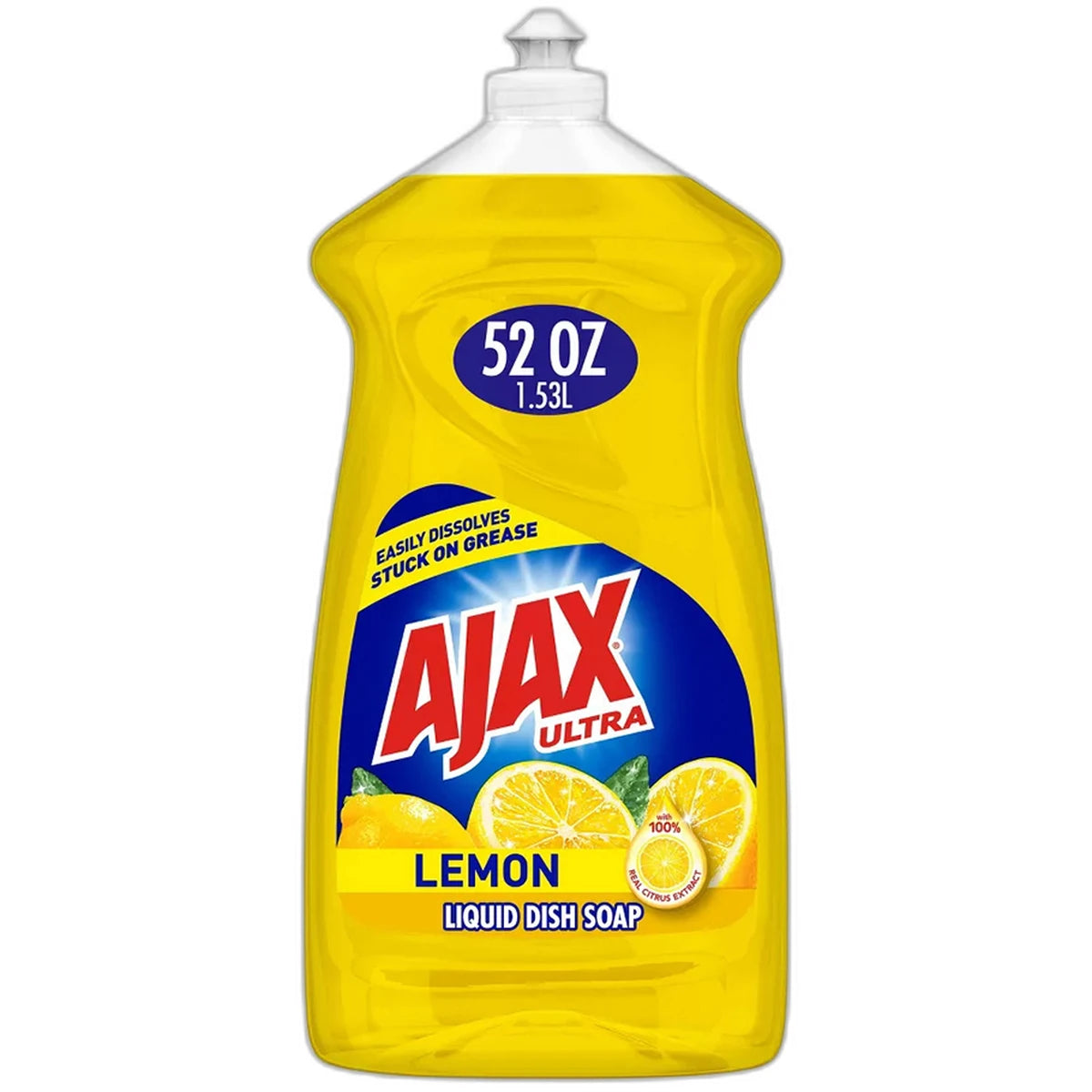 Ajax Ultra Super Degreaser Dishwashing Liquid Dish Soap Lemon 52Oz (Pack of 6)