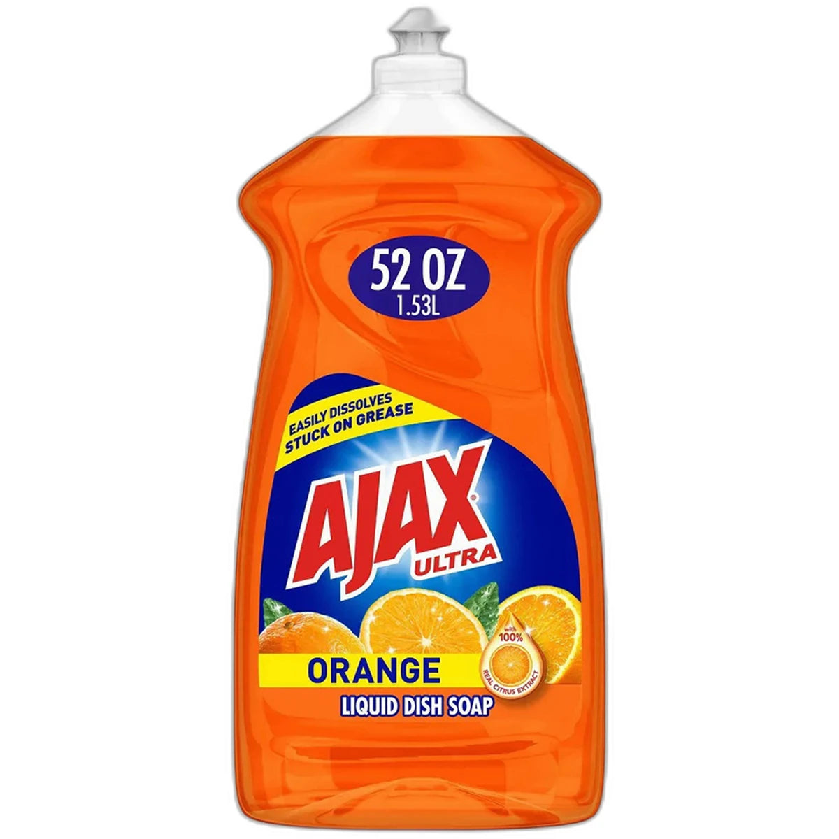 Ajax Ultra Triple Action Dishwashing Liquid Dish Soap Orange 52Oz (Pack of 6)
