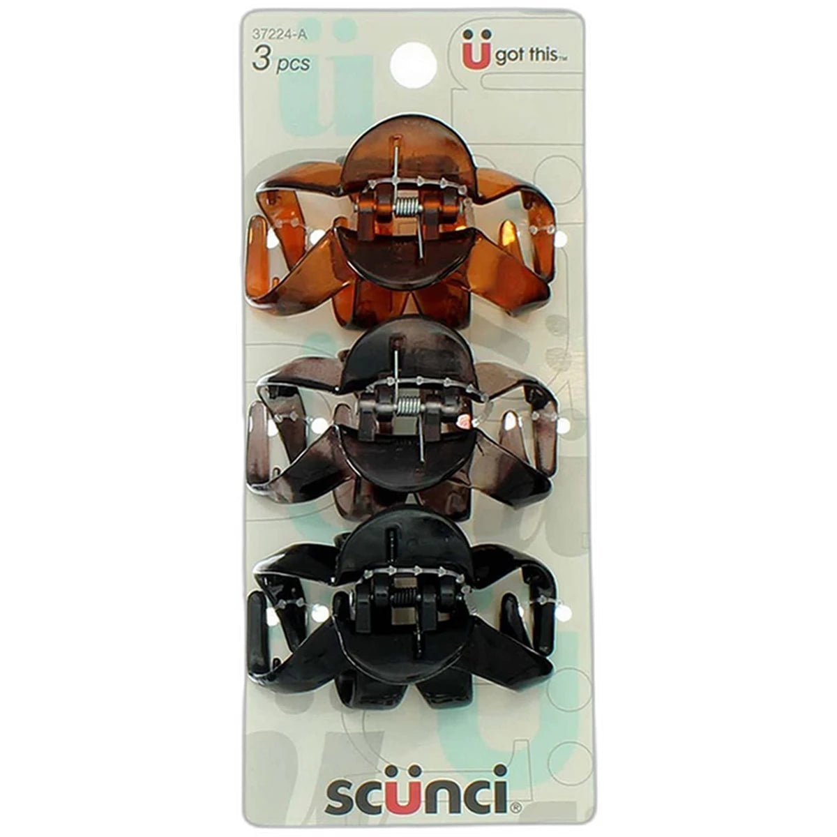 Scunci Effortless Beauty Jaw Hair Clips Assorted 1.13Oz (Pack of 48)