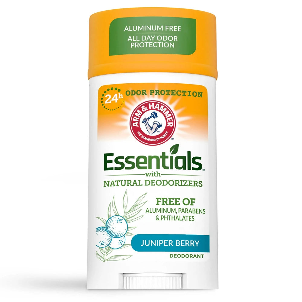 ARM & HAMMER Essentials Deodorant Juniper Berry Made with Natural Deodorizers 2.5 OZ (Pack of 12)