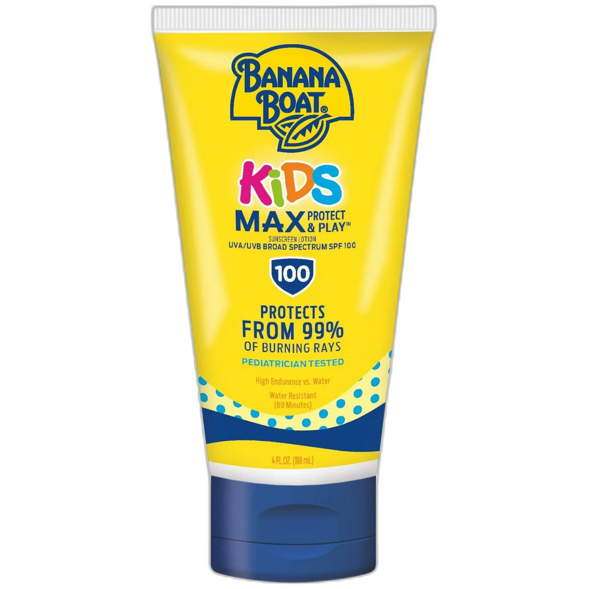 Banana Boat Kids Max Protect & Play Sunscreen Lotion SPF 100 4Oz (Pack of 12)