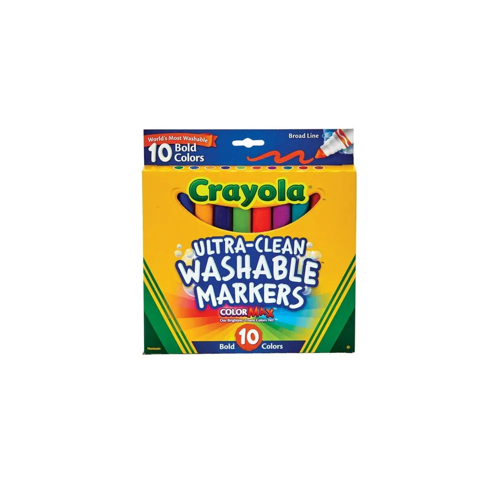 Crayola Ultraclean Broadline Bold Markers 0.56Oz (10 Count) (Pack Of 24)