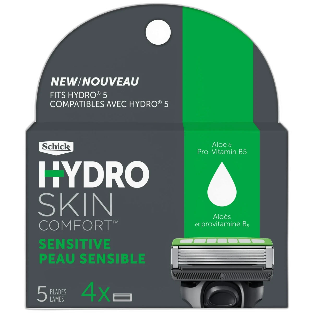 Schick Hydro 5 Blade Comfort Sensitive Refill 0.16Oz (Pack Of 72)