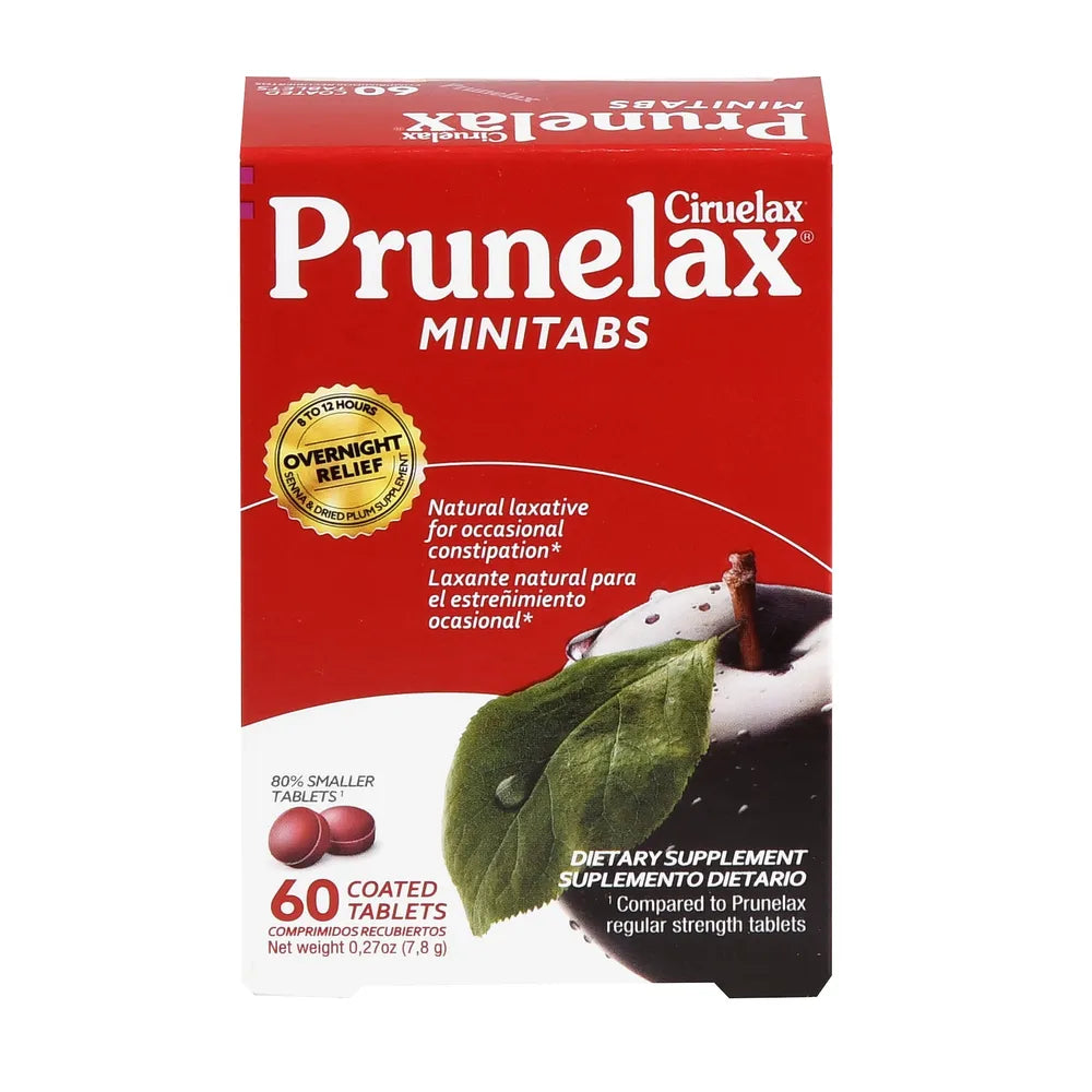 Prunelax Ciruelax Minitabs Natural Laxative Dietary Supplement Tablets 60Ct 0.27oz (Pack of 108)