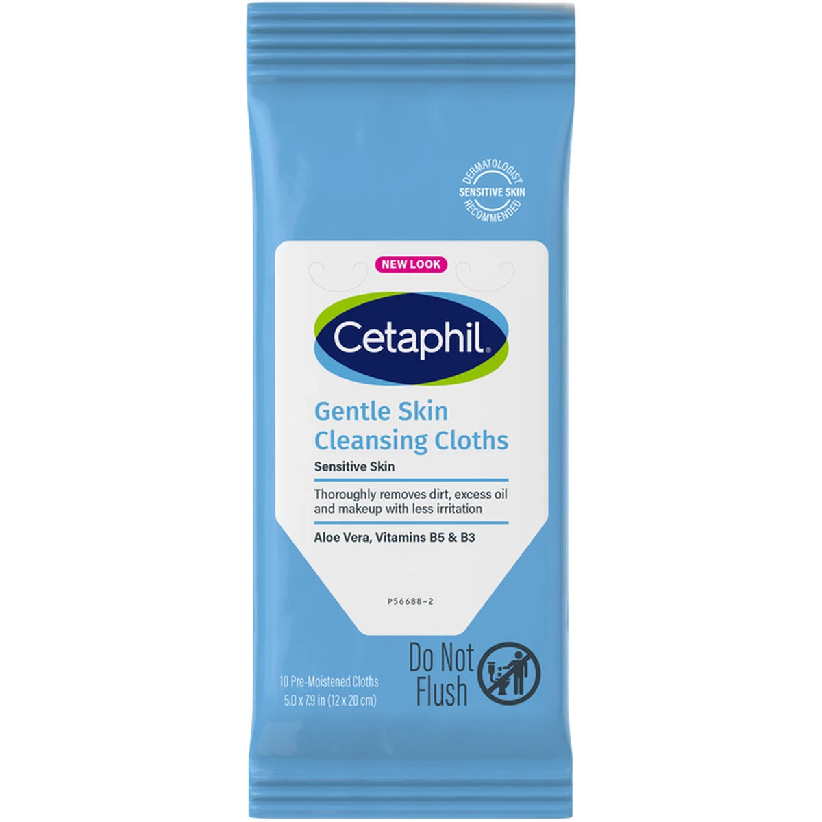 Cetaphil Gentle Skin Cleansing Cloths Face and Body Wipes for Dry and Sensitive Skin 6.74oz (Pack of 12)