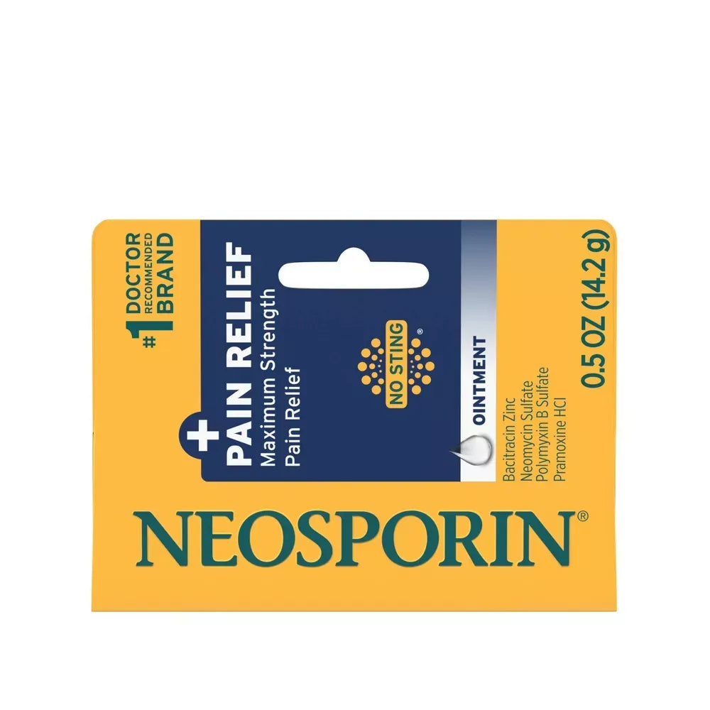 Neosporin Plus Maximum Strength First Aid Antibiotic Pain Reliever Ointment 0.5Oz (Pack of 72)
