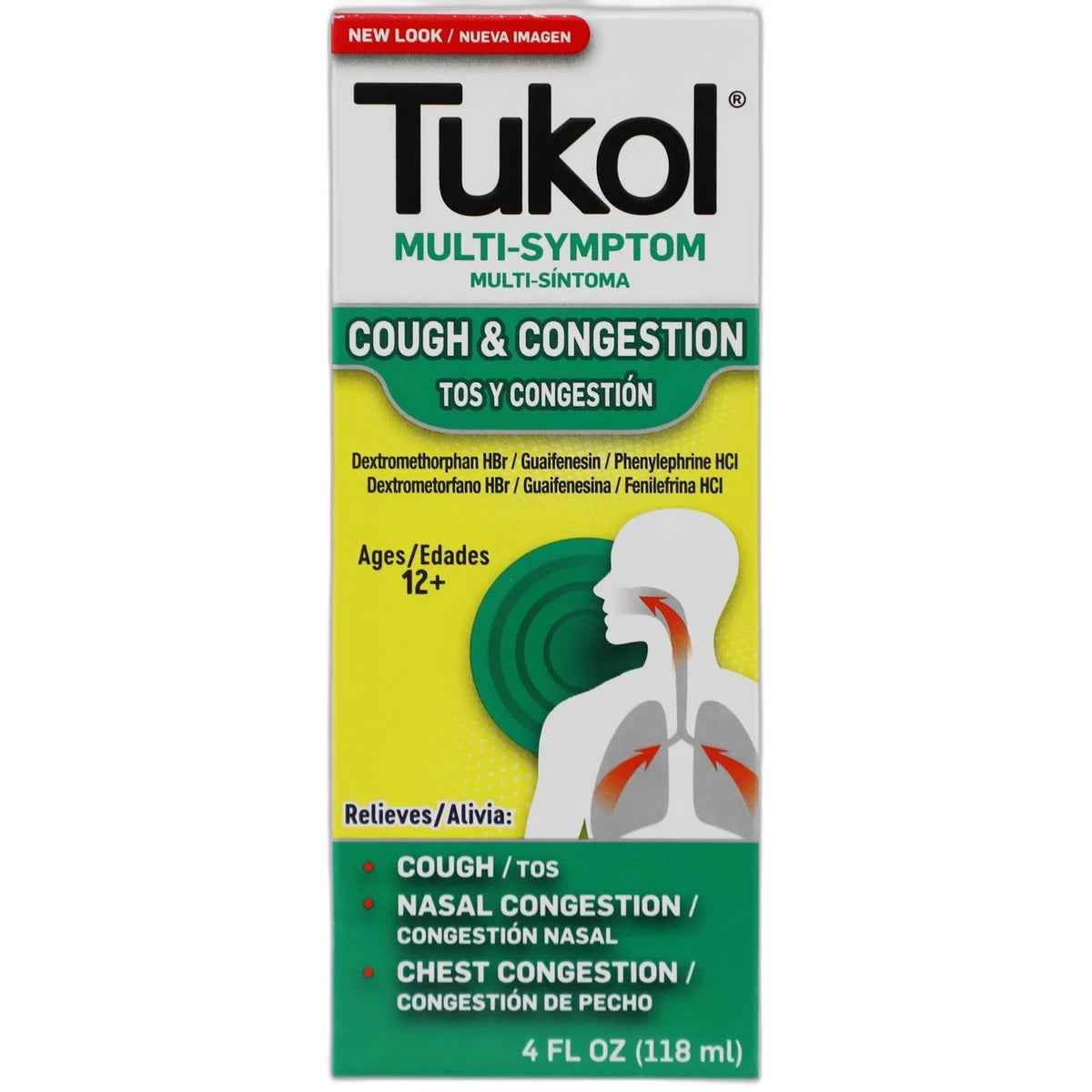 Tukol Adult Maximum Strength Multi Symptom Cold Syrup 4Oz (Pack of 12)