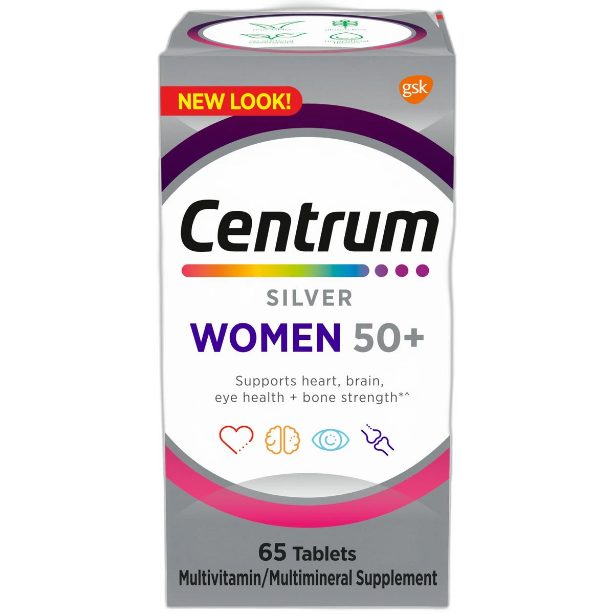 Centrum Silver Multivitamin for Women 50 Plus Supplement Tablets 5.29oz (Pack of 12)