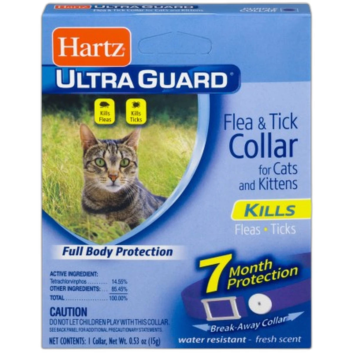 Hartz Ultra Guard Flea And Tick Collar For Cats And Kittens 7 Months Protection O.4Oz (Pack of 48)