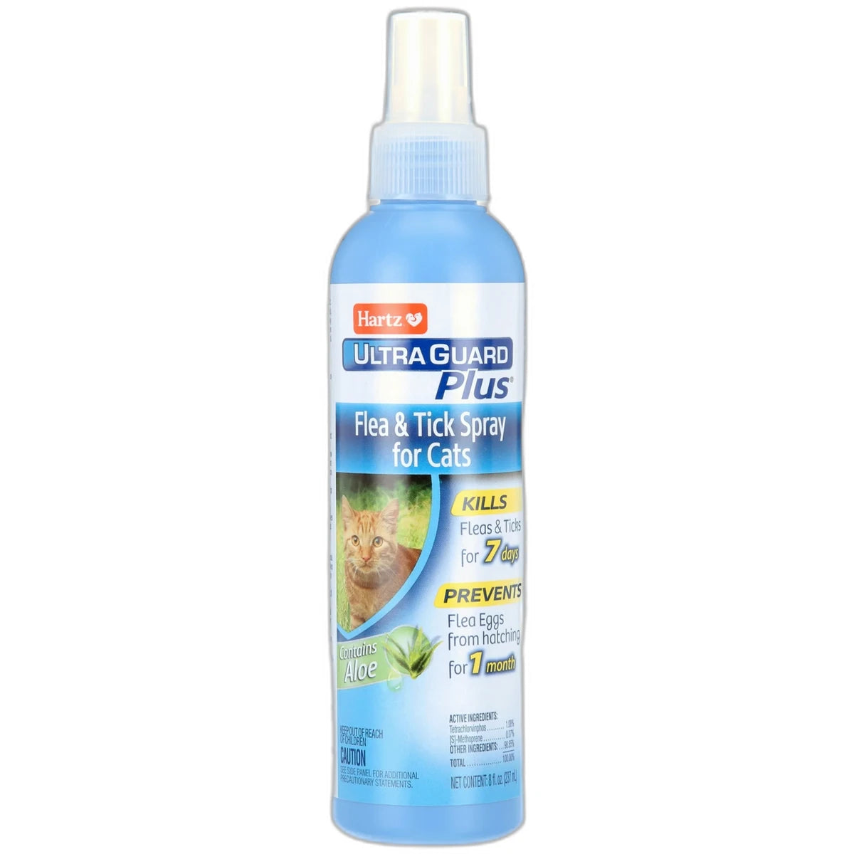 Hartz UltraGuard Plus Flea And Tick Spray for Cats 8Oz (Pack of 12)