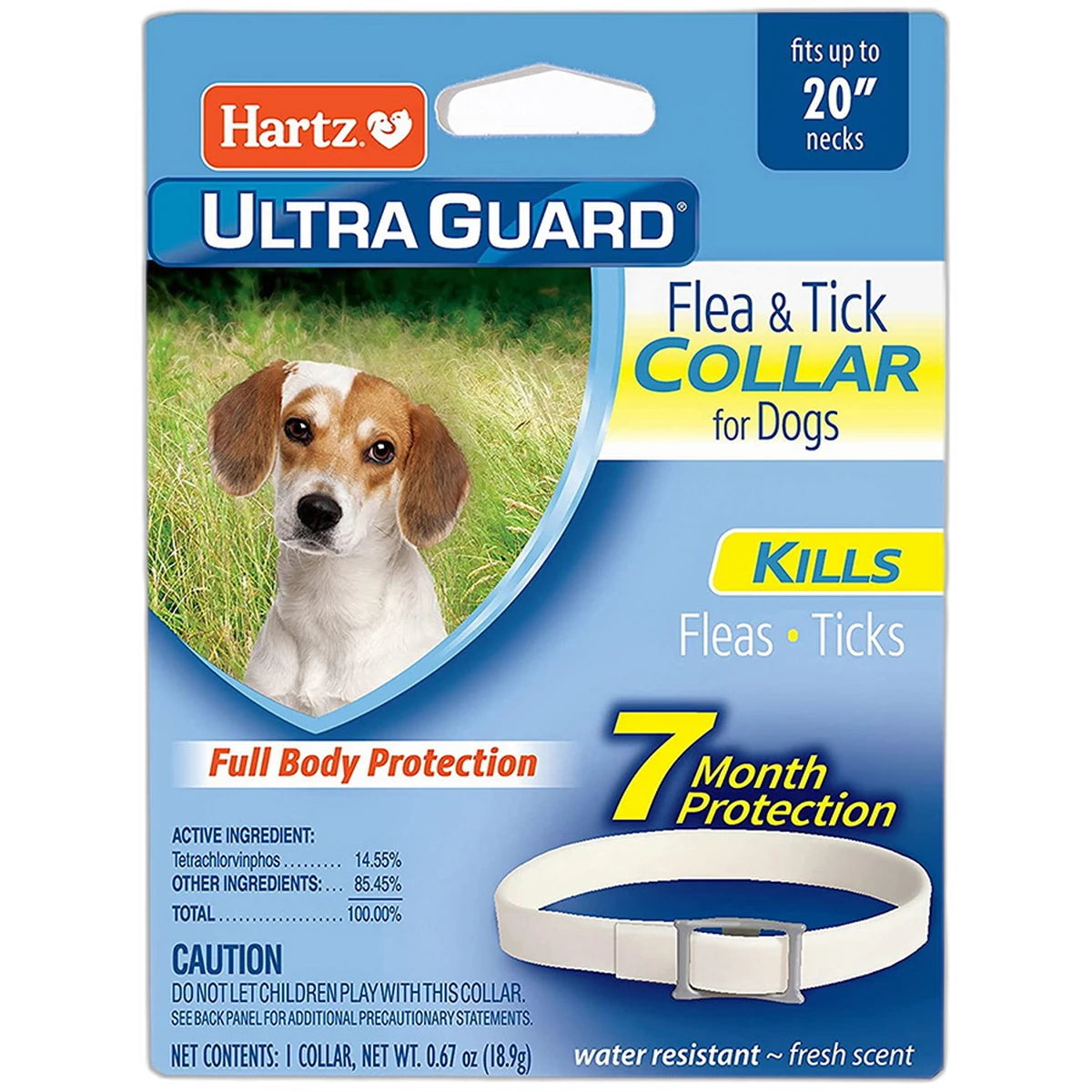Ultra Guard Flea & Tick Collar for Dogs White Fresh Scent 1 collar 0.67Oz (Pack of 48)