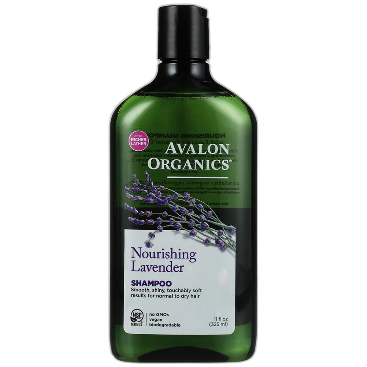 Avalon Organics Lavender Nourishing Hair Shampoo 11Oz (Pack of 6)