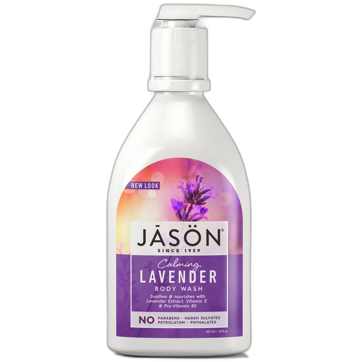 Jason Calming Lavender Pure Natural Body Wash 30Oz (Pack of 6)