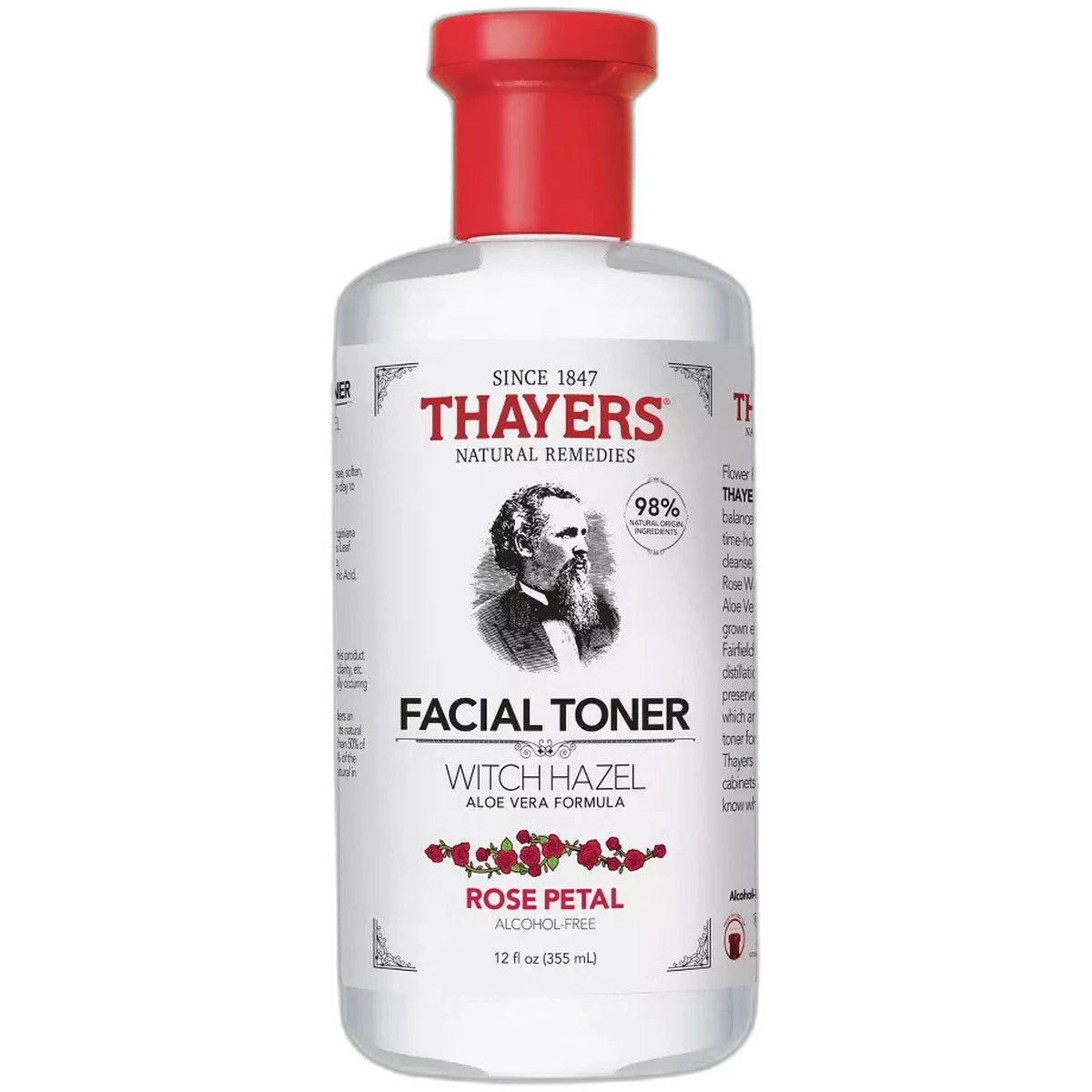 Thayers Rose Petal Witch Hazel With Aloe Vera Formula Alcohol Free Toner 12Oz (Pack of 24)
