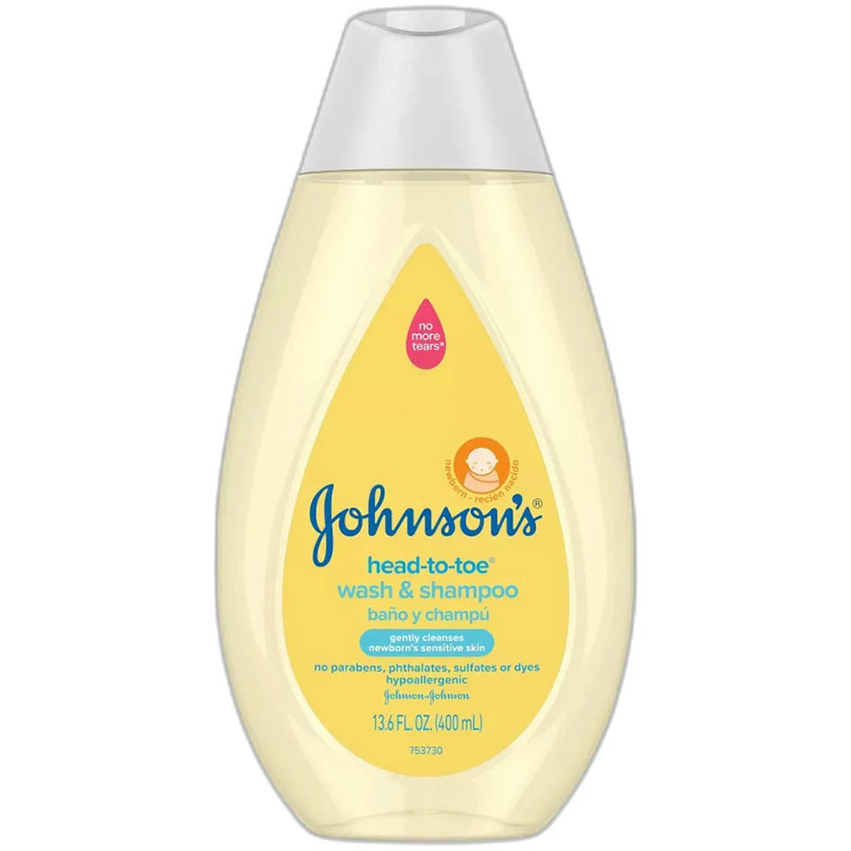Johnsons Head To Toe Gentle Baby Body Wash And Shampoo For Sensitive Skin 13.6Oz (Pack of 24)