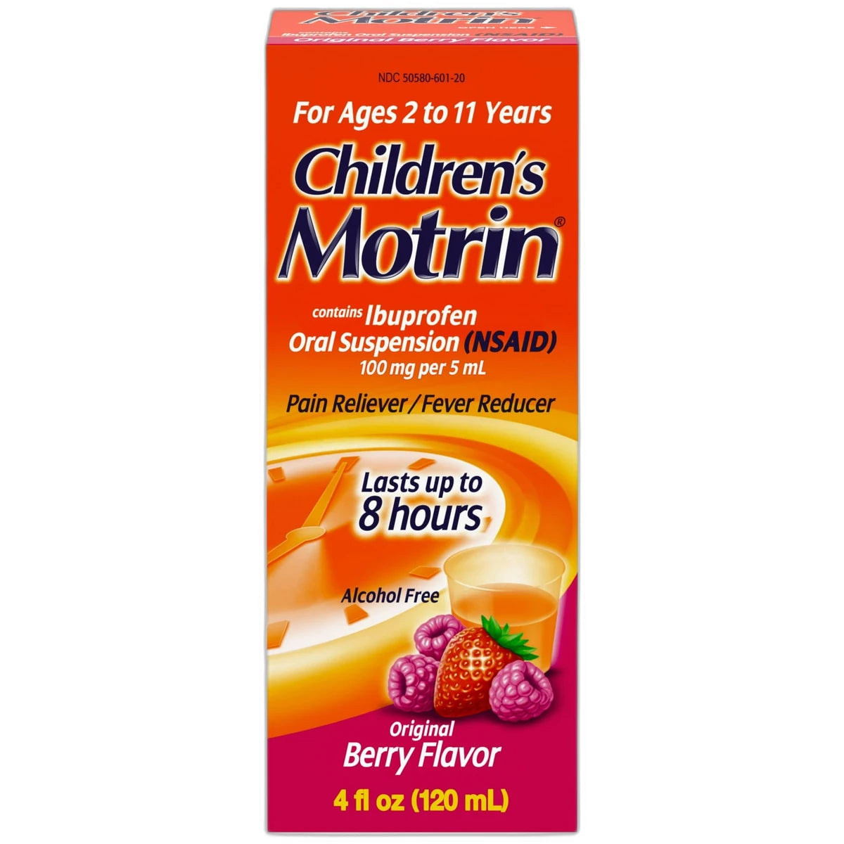 Motrin Childrens Ibuprofen Oral Suspension Original Berry 4Oz (Pack of 36)