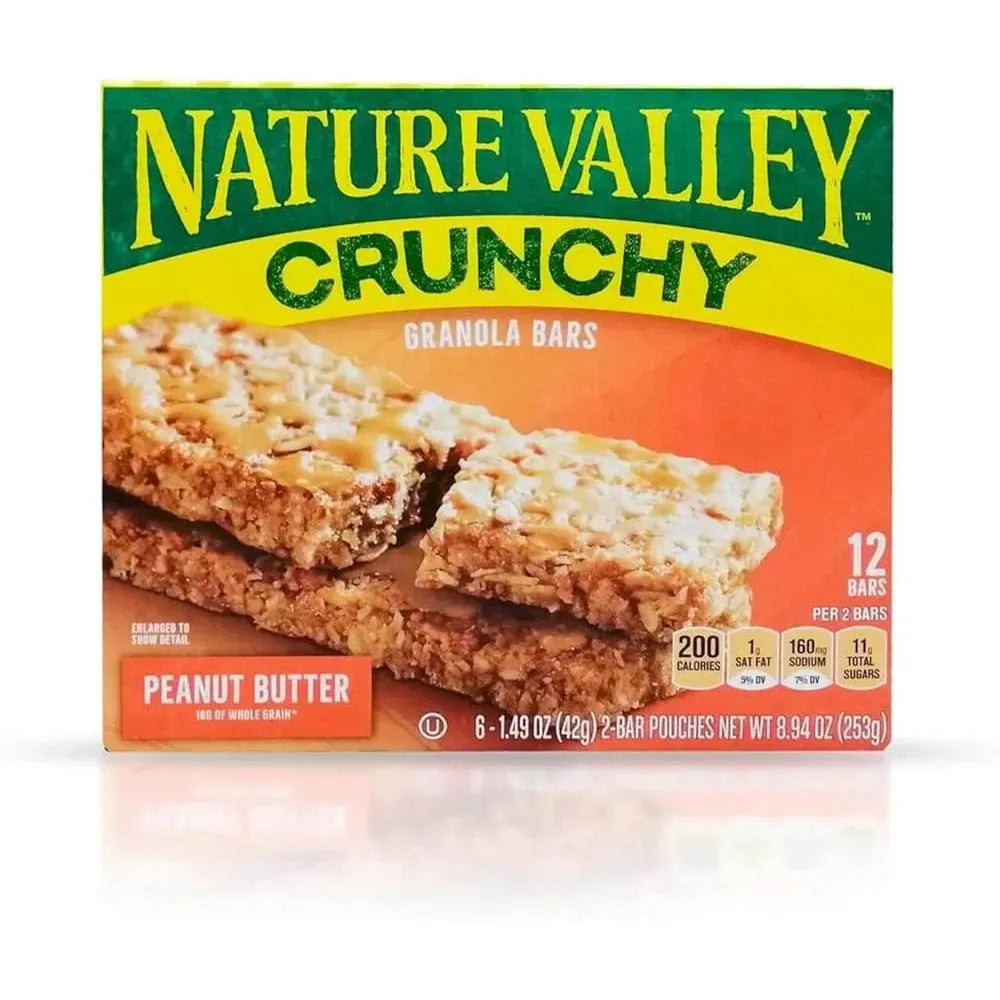 Nature Valley Granola Bars 8.9 oz ? Crunchy Peanut Butter (Pack of 12)