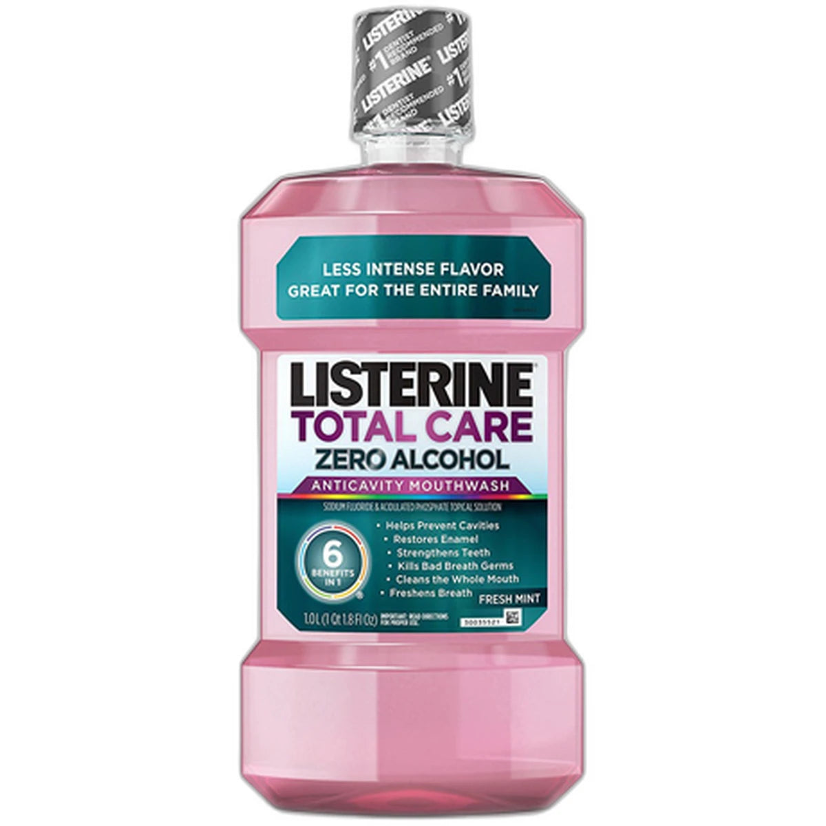 Listerine Total Care Zero Anticavity Mouthwash Fresh Mint Flavour1 Litre 1.8Oz (Pack Of 6)