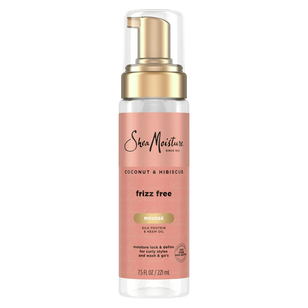 SheaMoisture Coconut and Hibiscus Frizz-Free Curl Mousse - 7.5 fl Oz (Pack of 12)