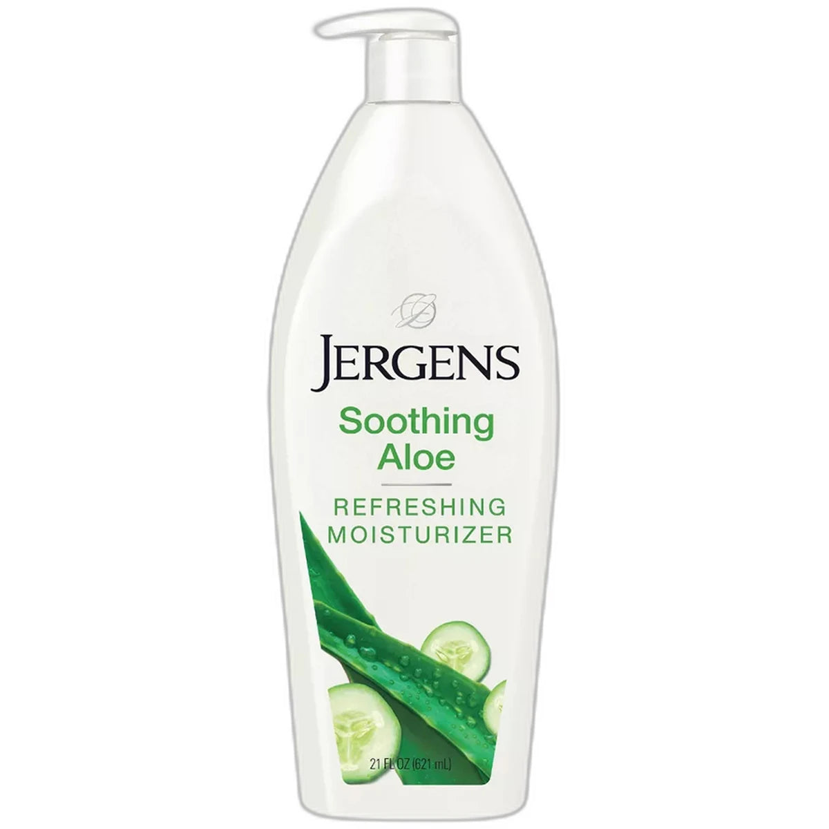 Jergens Hand and Body Lotion Soothing Aloe Refreshing Body Lotion for Dry Skin 21Oz (Pack of 4)
