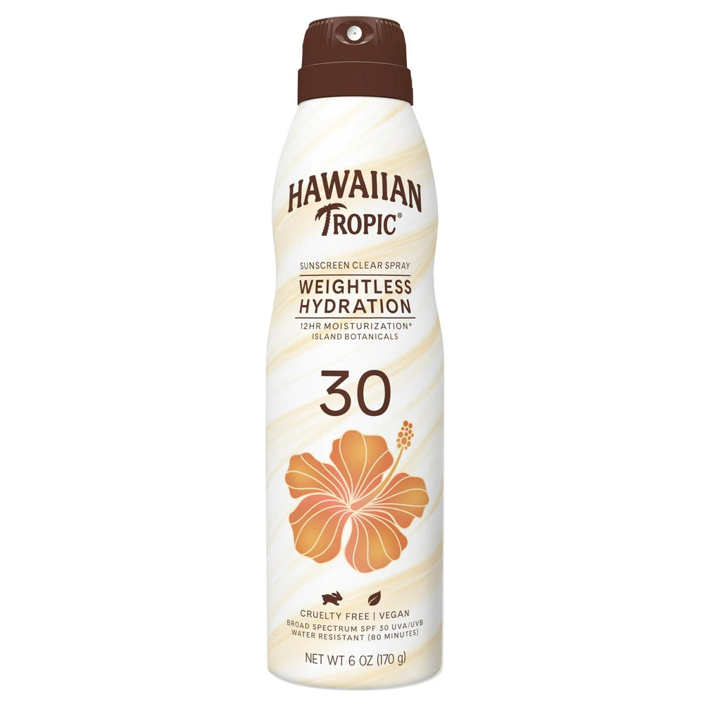 Hawaiian Tropic Silk Hydration Weightless Sunscreen C-Spray - SPF 30 - 6 fl Oz (Pack of 12)