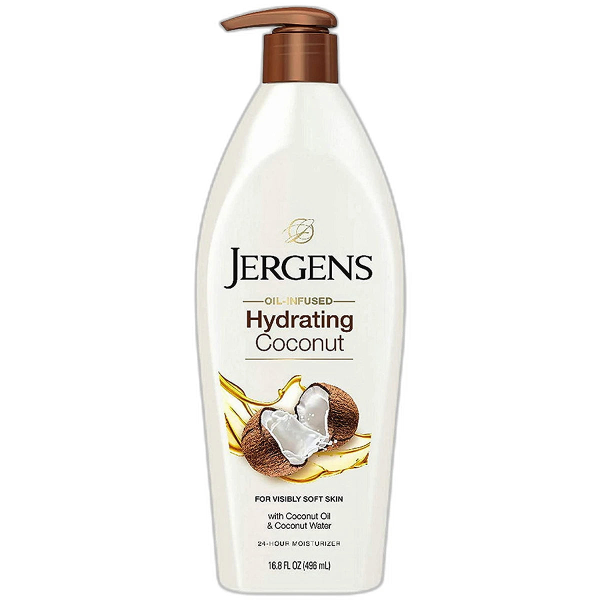 Jergens Hydrating Dry-skin Lotion Coconut 16.8Oz (Pack of 6)