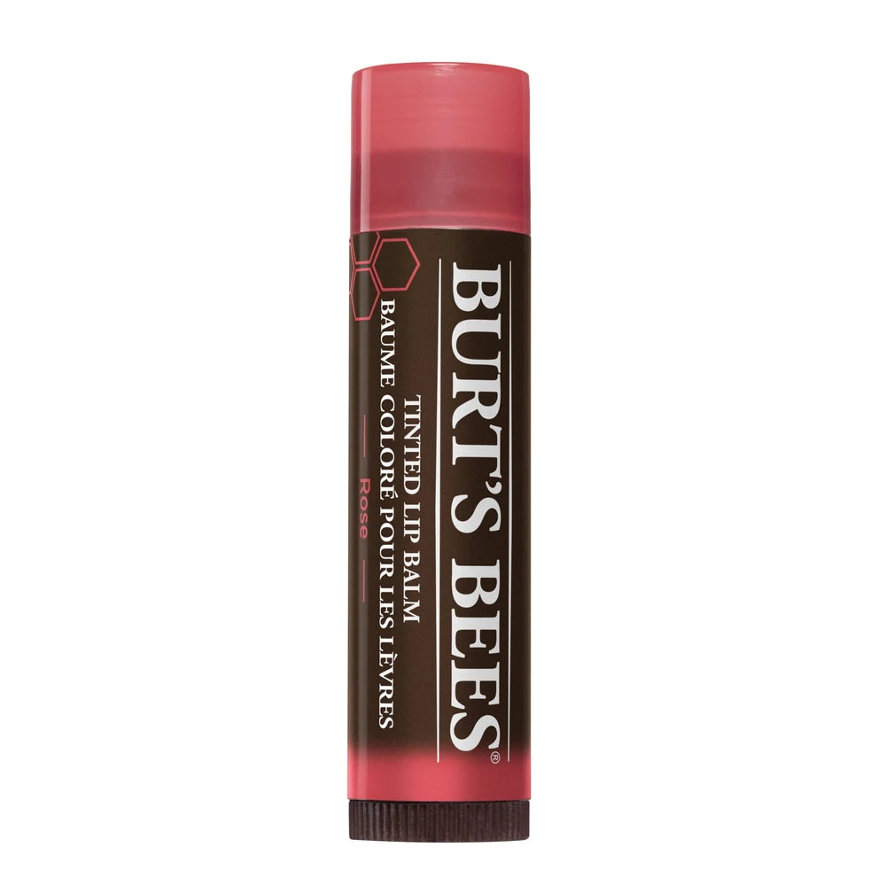 Burt S Bees 100% Natural Tinted Lip Balm Rose With Shea Butter & Botanical Waxe 0.15 Oz (Pack Of 16)