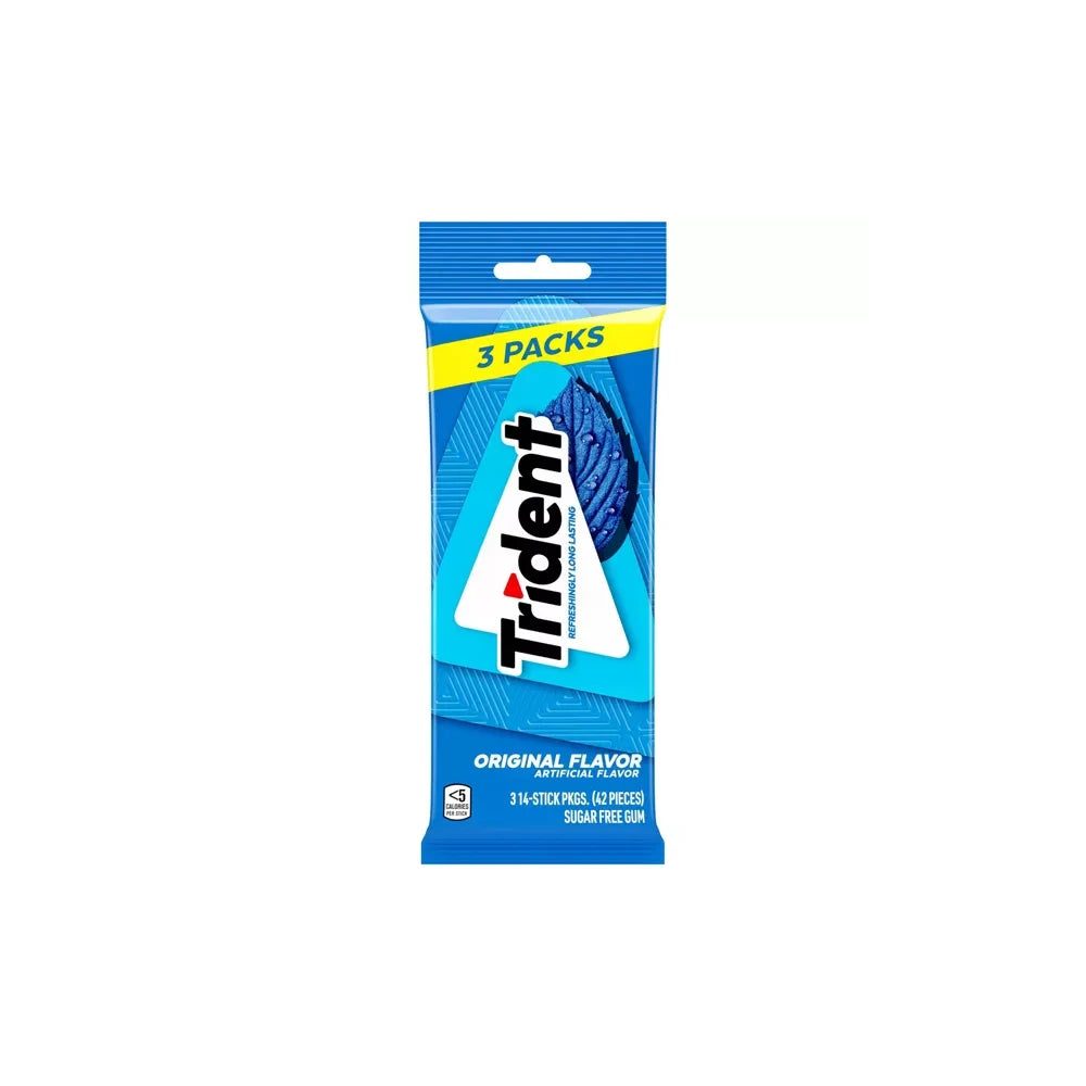 Trident Original Chewing Gums 3pk 2.8 Oz (Pack of 20)