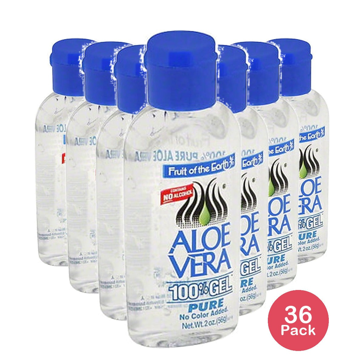 Fruit of the Earth Aloe Vera 100% Gel 2 Oz (Pack of 36)