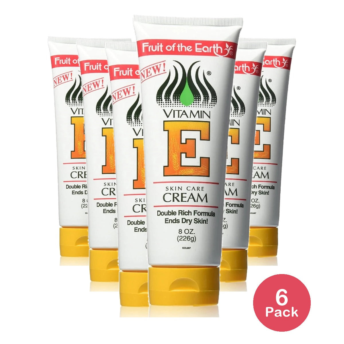 Fruit of the Earth Vitamin-E Cream Tube, Ounce 8 Oz (B0009VO8DK) (Pack of 6)