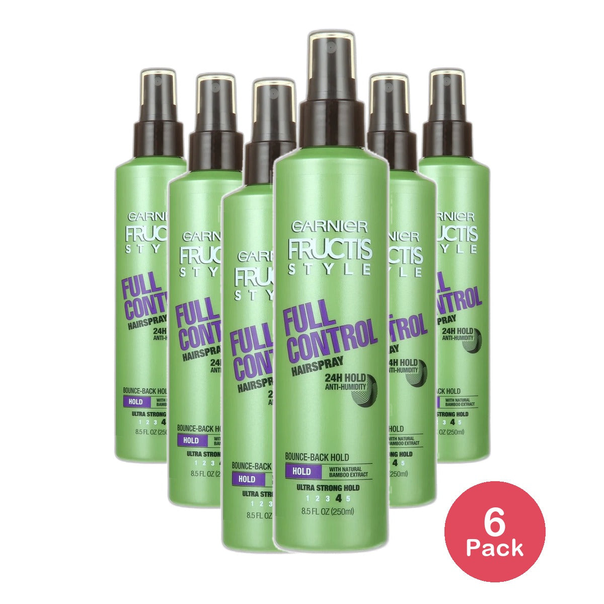 Garnier Fructis Style Full Control Hairspray Non-Aerosol Ultra Strong 8.5Oz (Pack of 6)