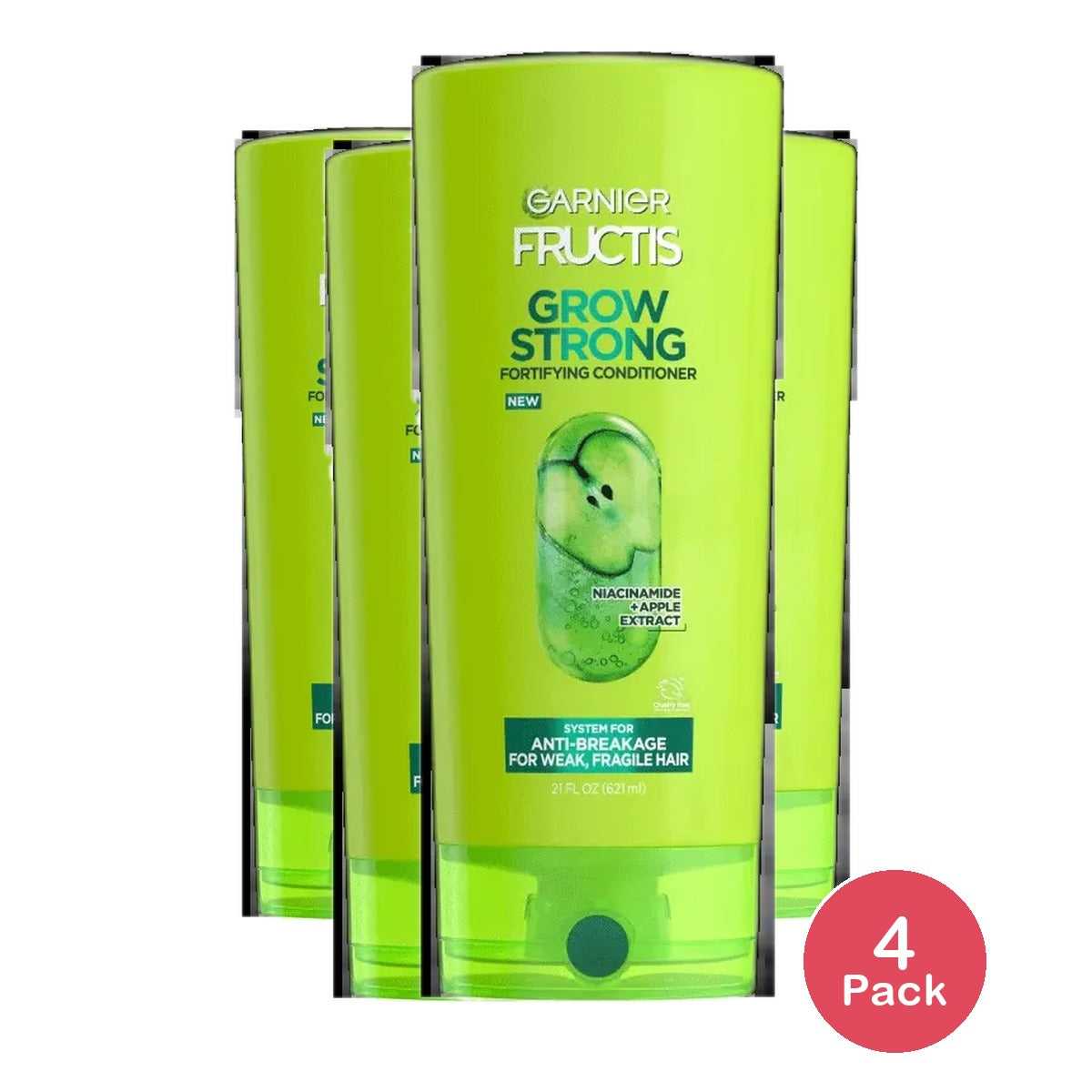 Garnier Hair Care Fructis Grow Strong Conditioner 21 Fluid Ounce (Pack of 4)