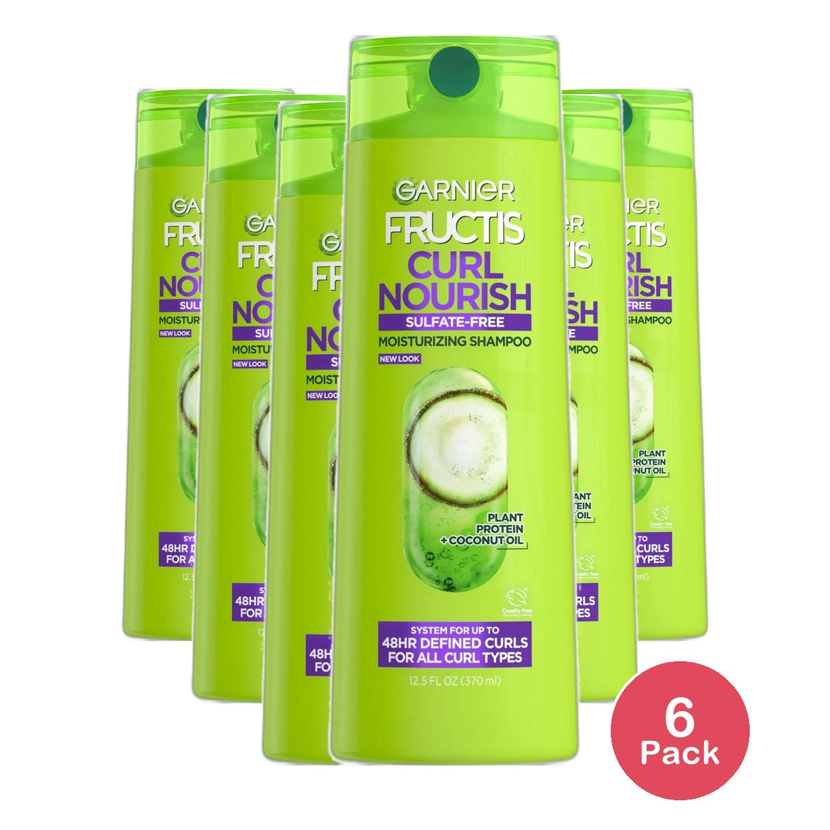 Garnier Hair Care Fructis Triple Nutrition Curl Nourish Shampoo 12.5Oz (Pack of 6)