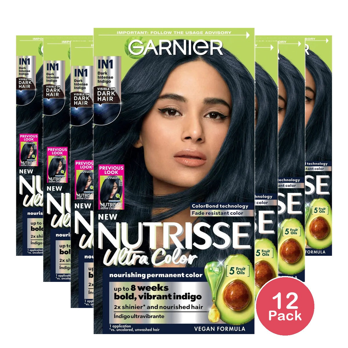 Garnier Nutrisse Ultra Color Nourishing Permanent Hair Color Creme 40 8.48oz (Pack of 12)