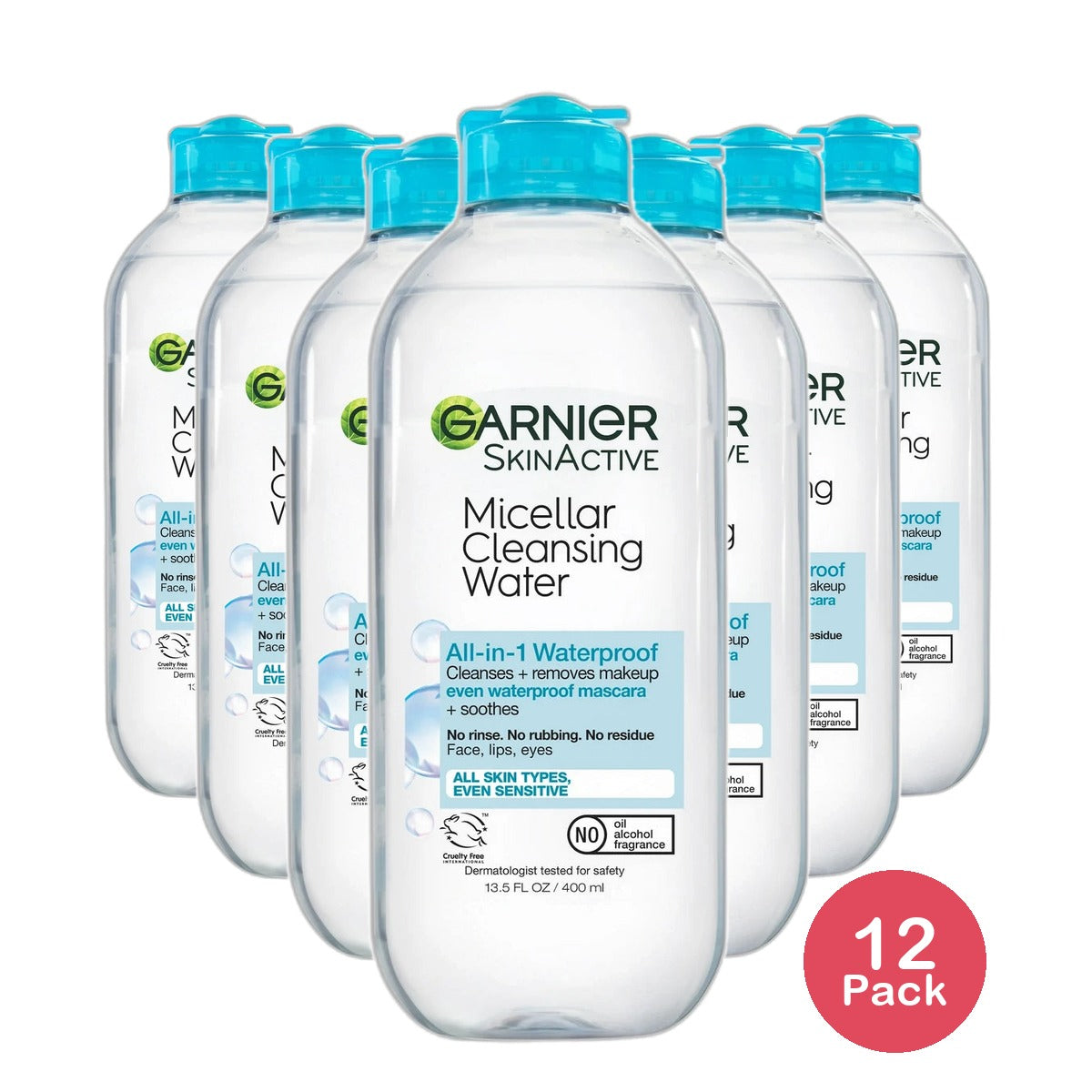 Garnier Skin Active All In 1 Micellar Cleansing Water Waterproof 13.5Oz (Pack of 12)