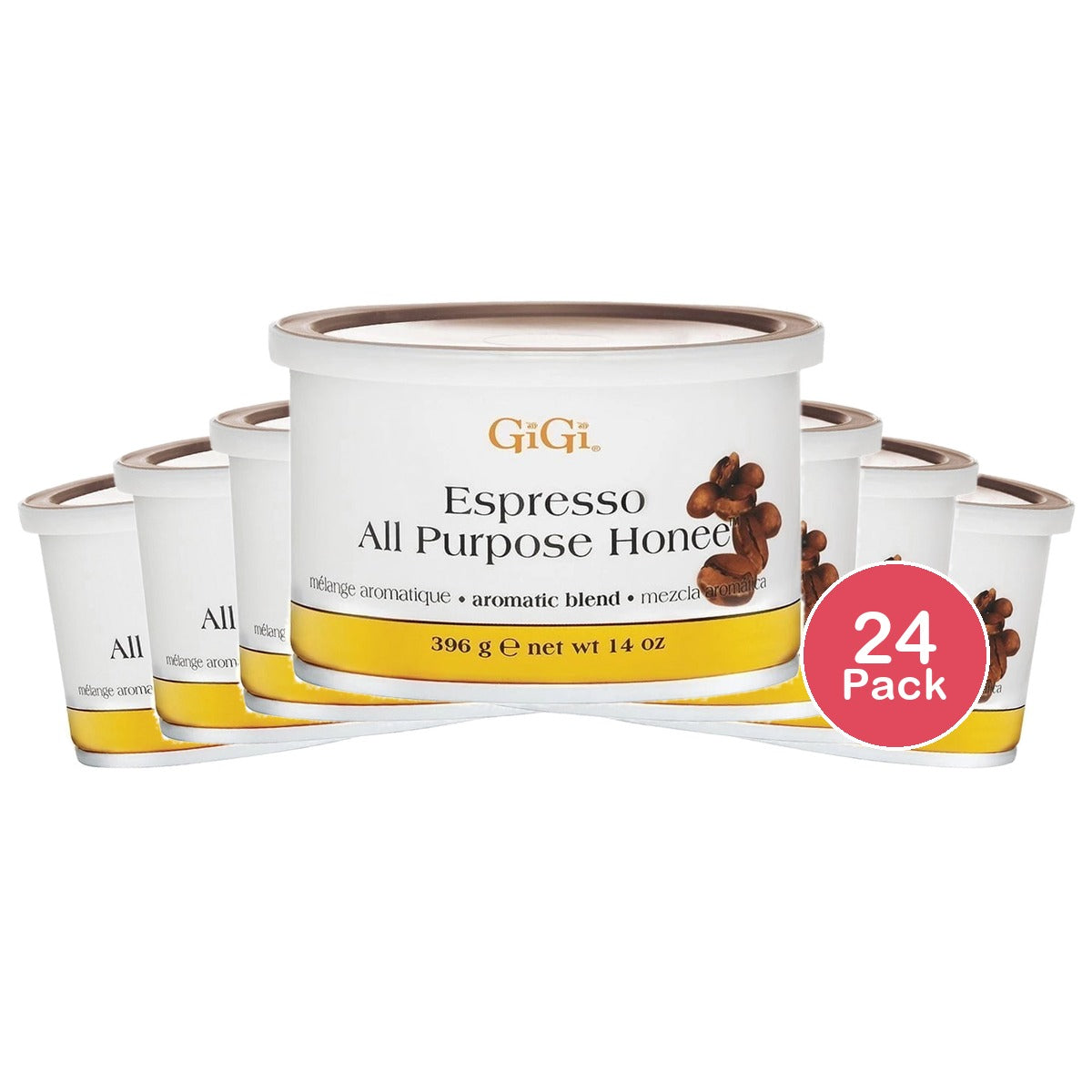 GiGi Espresso All Purpose Honee Wax 14 oz (Pack of 24)