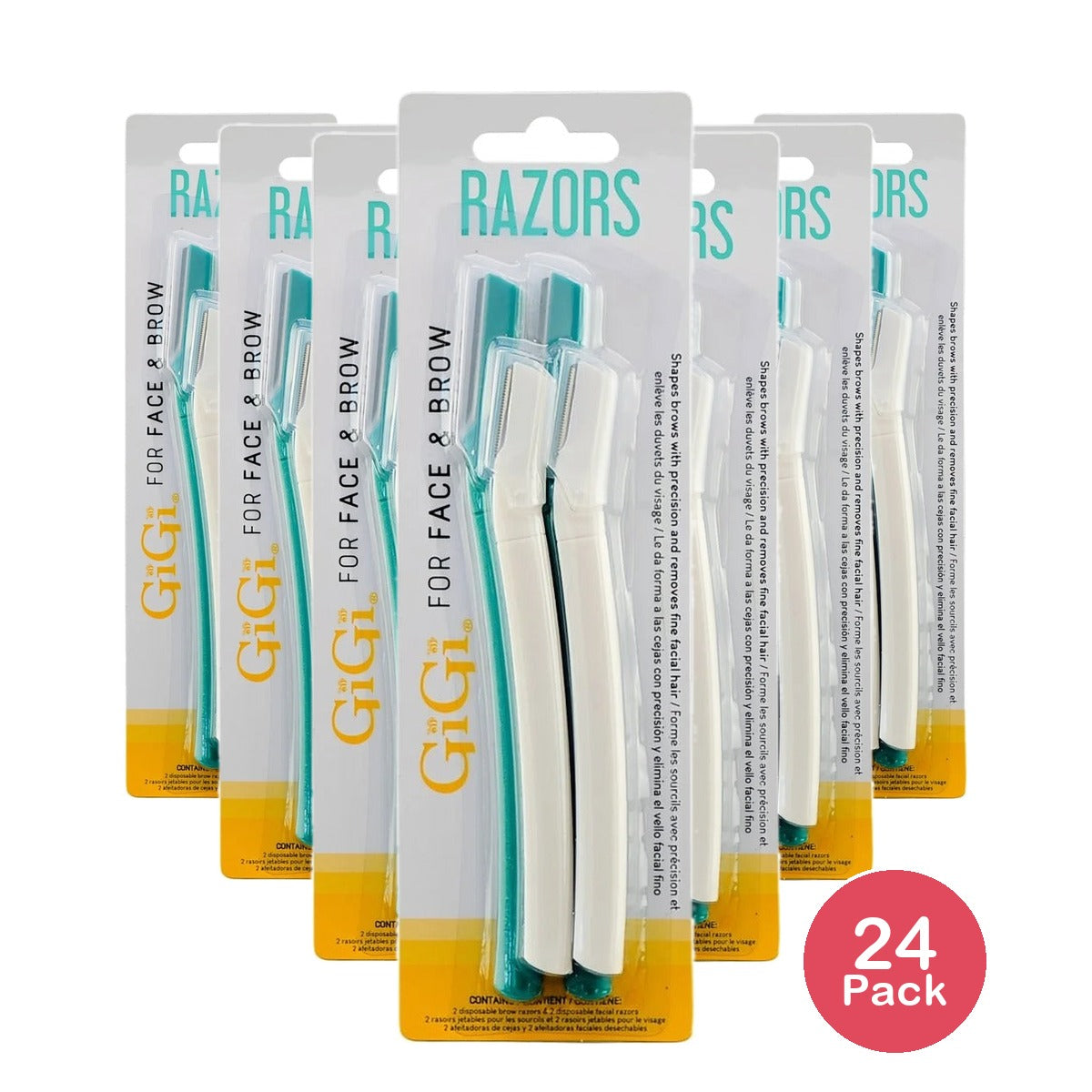 Gigi Face and Brow Razors (Pack of 24)
