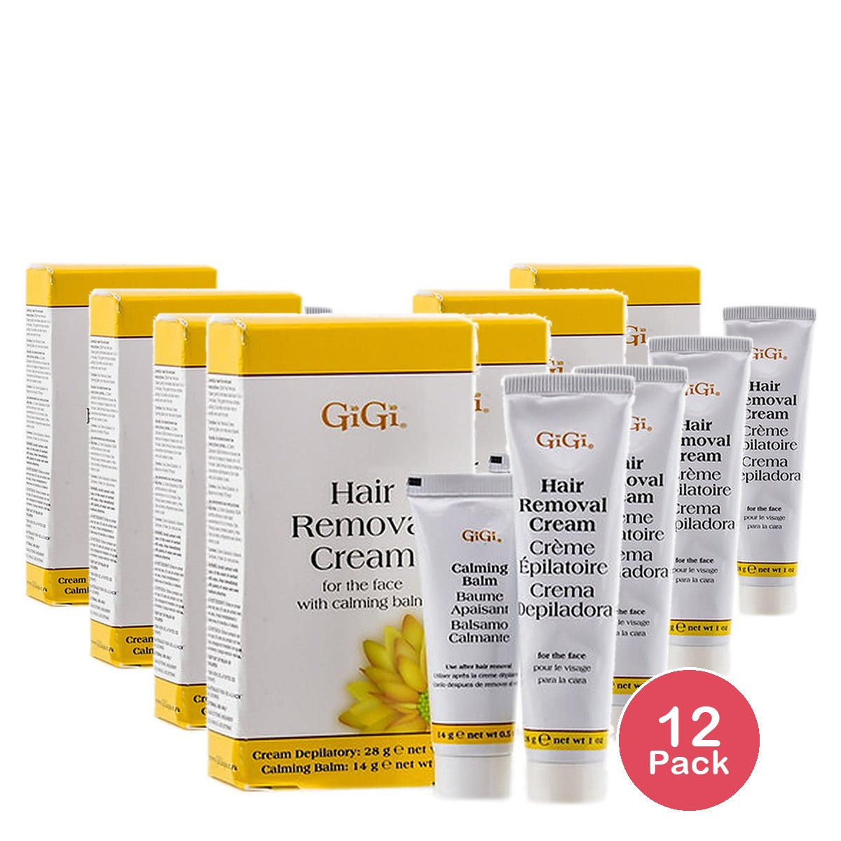 Gigi Hair Removal Cream for Face 1 Oz (Pack of 12)
