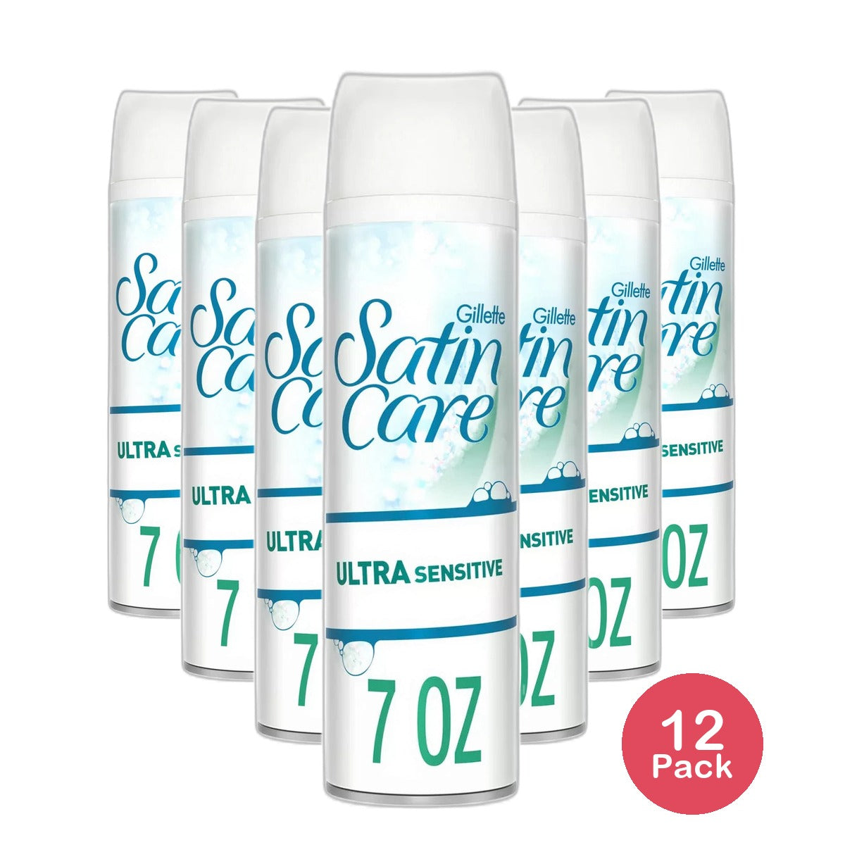 Gillette Satin Care Ultra Sensitive Shave Gel 7Oz (Pack of 12)