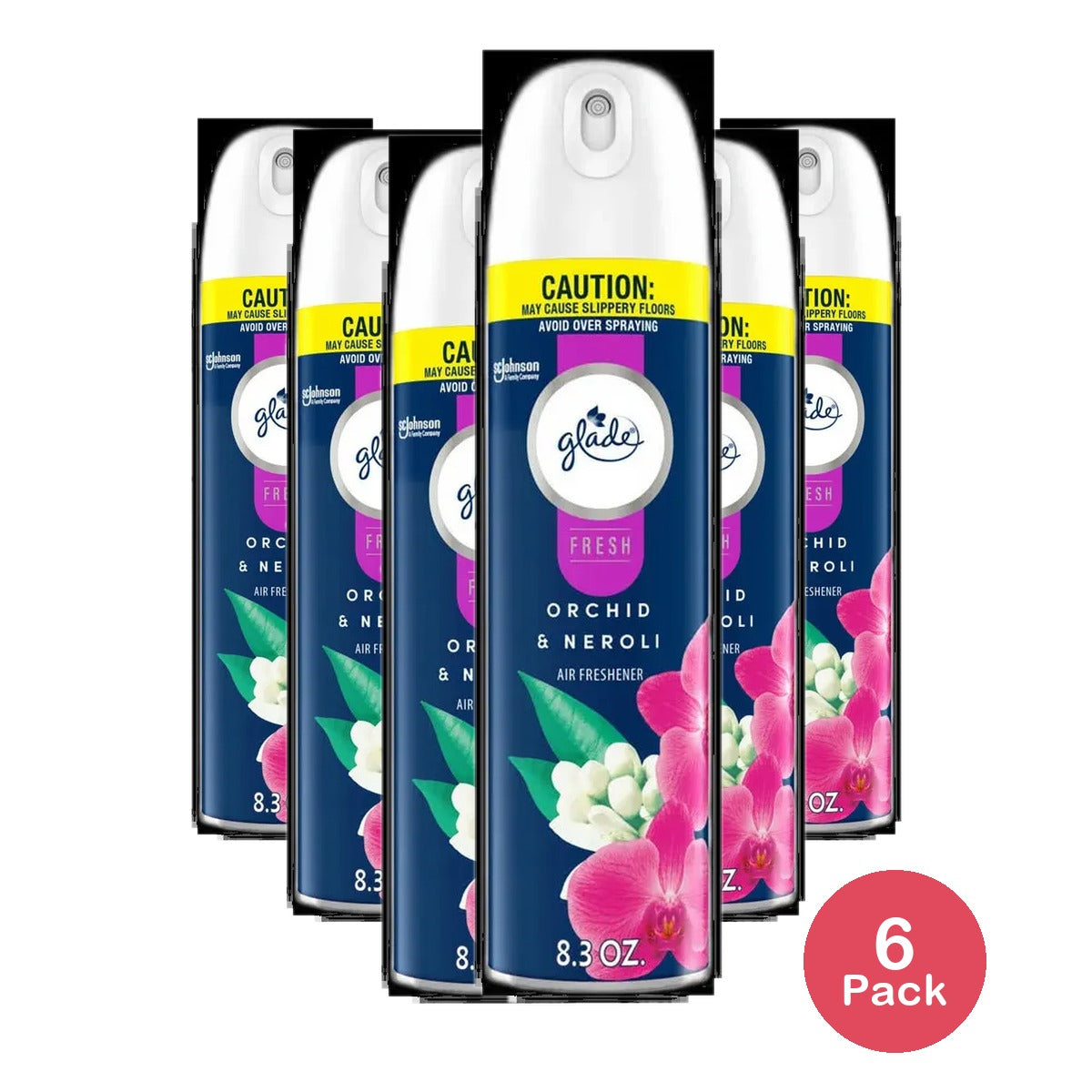 Glade Aerosol Spray Orchid & Neroli 8.3 oz (Pack of 6)