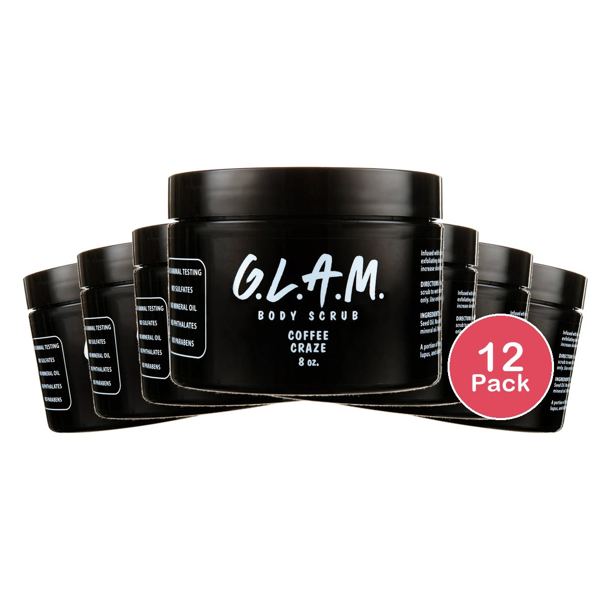 GLAM COFFEE CRAZE BODY SCRUB 8 Oz (Pack of 12)